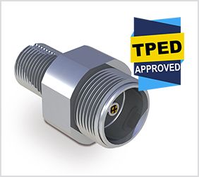 TPED 2010/35/EU certification on our CV414-SC self-closing cylinder valve