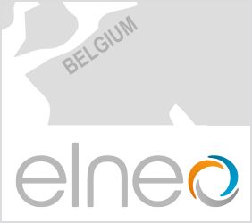 Map of Belgium with Elneo logo