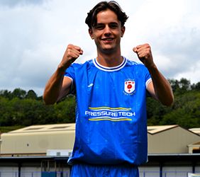 Glossop North End new football kit 2025 sponsored by Pressure Tech
